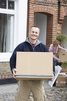 Removal van service operating in a Highbury residential street