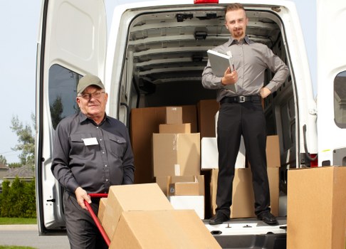 Removal team helping with a Highbury home move