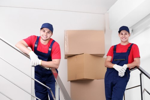 House removalists loading furniture for a home move in Highbury