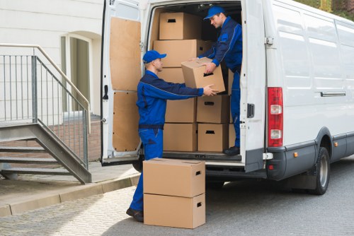 Man and van service beginning a move in Highbury