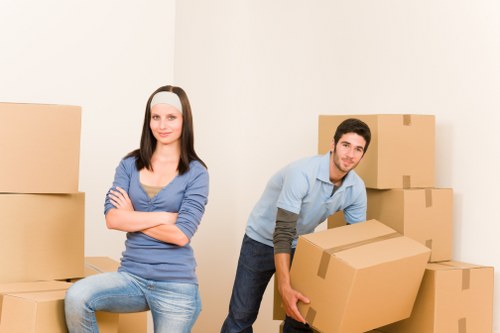 Packing boxes and furniture for a Highbury move
