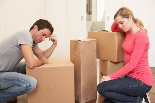 Careful transport of boxes and household items near Highbury