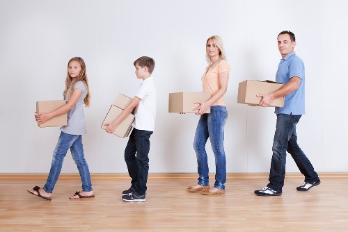 Commercial removal service supporting a Highbury office relocation with equipment and boxes