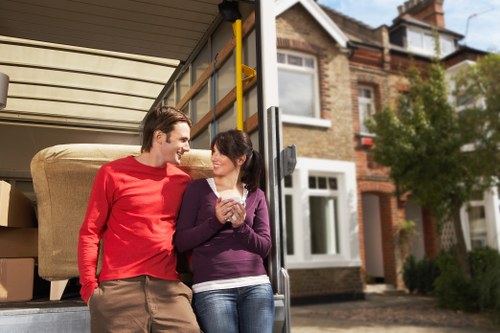 Highbury property move with stair access and van loading