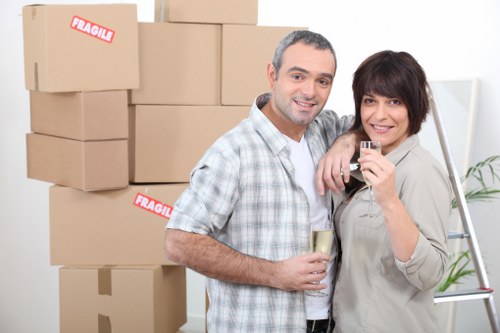 Careful handling of household items during a Highbury removals job